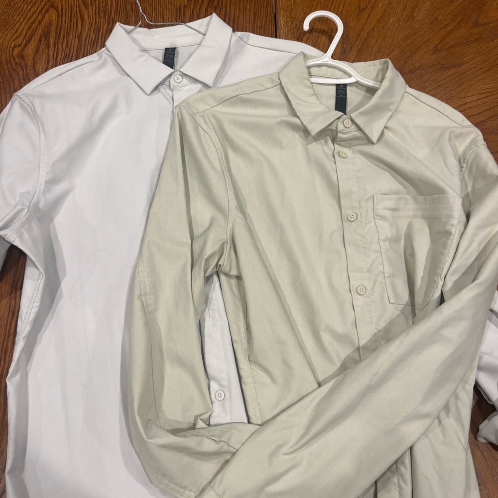 lululemon athletica White and Cream Dress Shirts